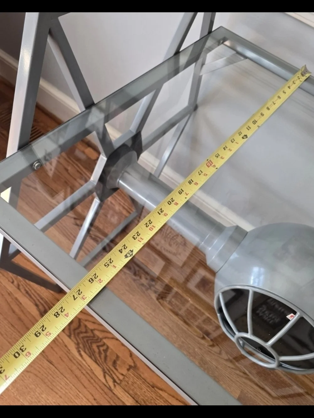 RARE Discontinued Rooms 2 Go Kids Star Wars TIE FIGHTER Gray Desk Metal Glass